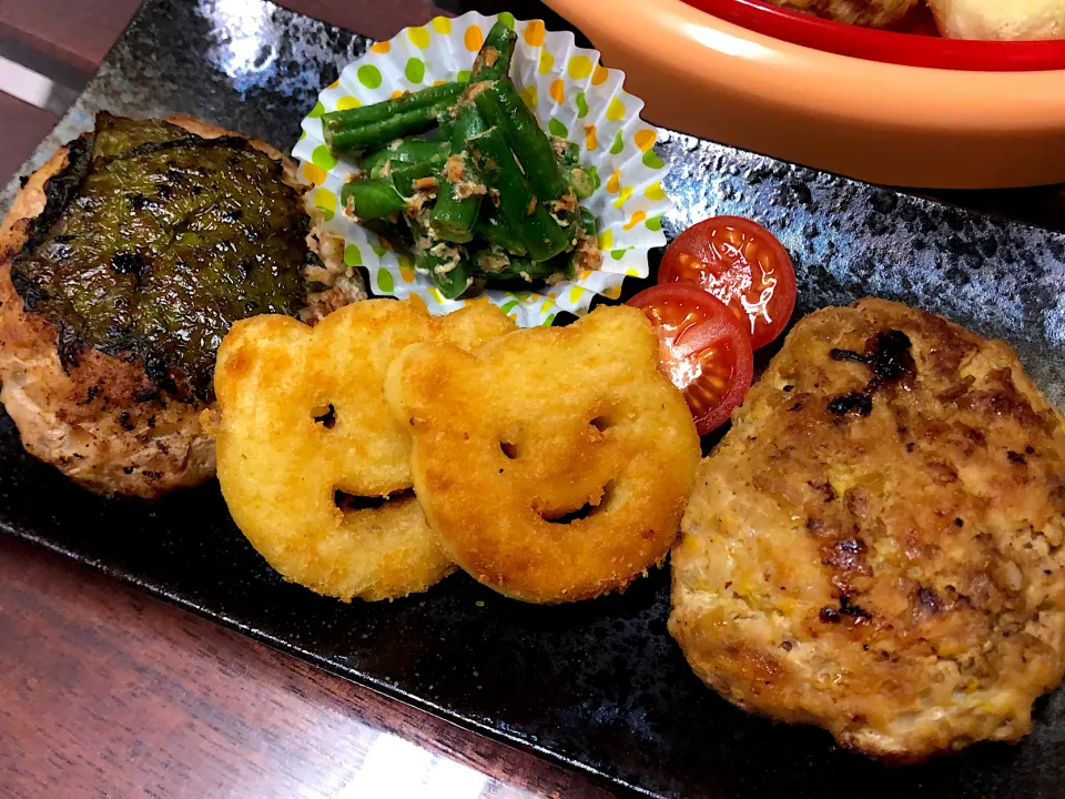 Snapdishの料理写真:照り焼き&和風バーグ|まるさん