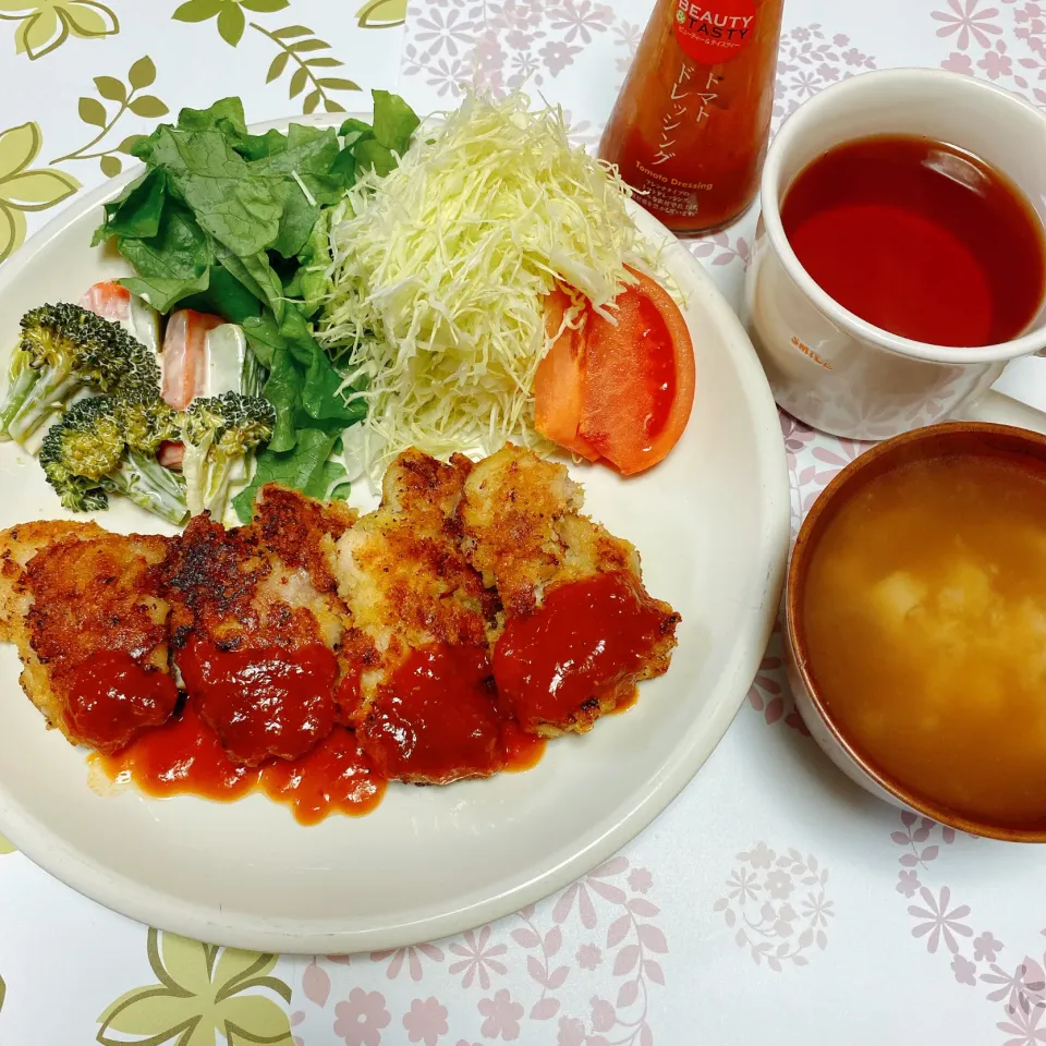 鶏もも肉のパン粉焼き|まみっこさん