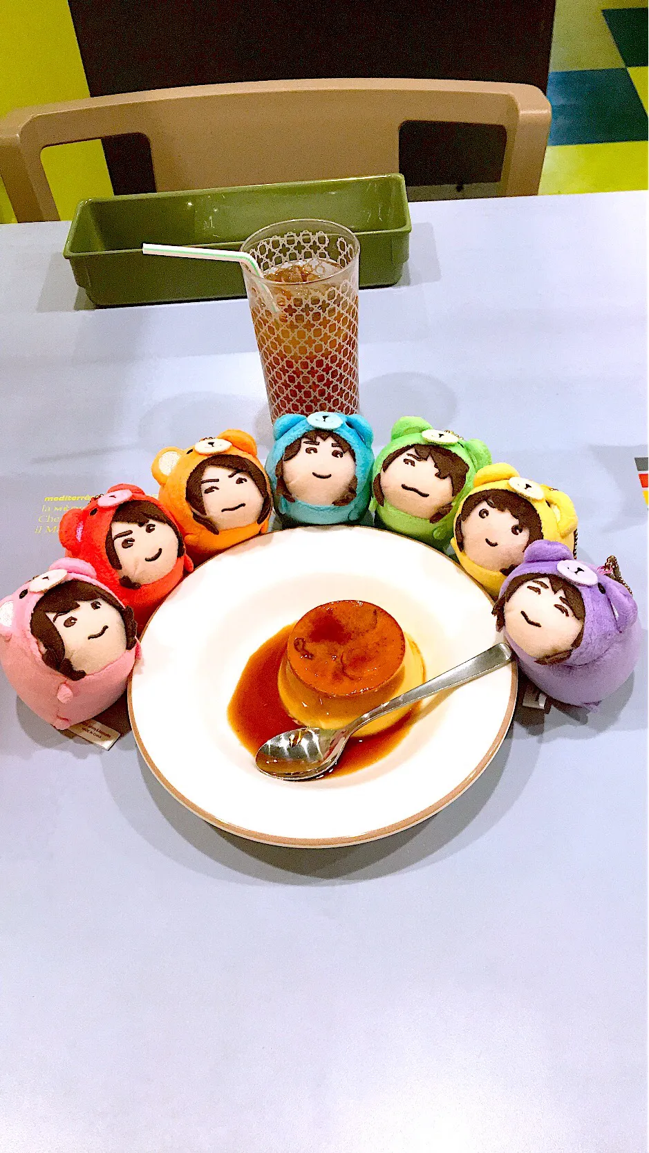 Snapdishの料理写真:プリンとアイスティー⚡️|なぎさん