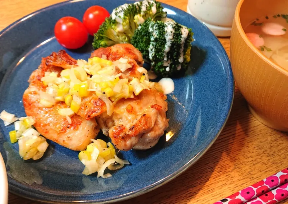 鶏肉のネギソースかけ|しほさん