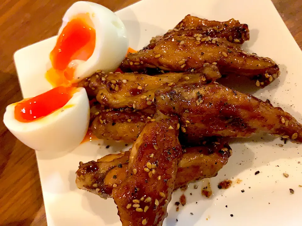 手羽中の甘辛チキン|ふくすけ食堂さん