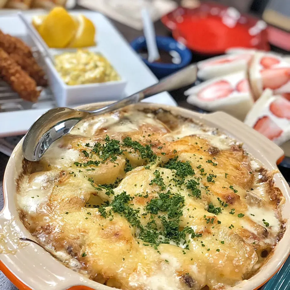 ポテトとアンチョビのグラタン♪|いくさん