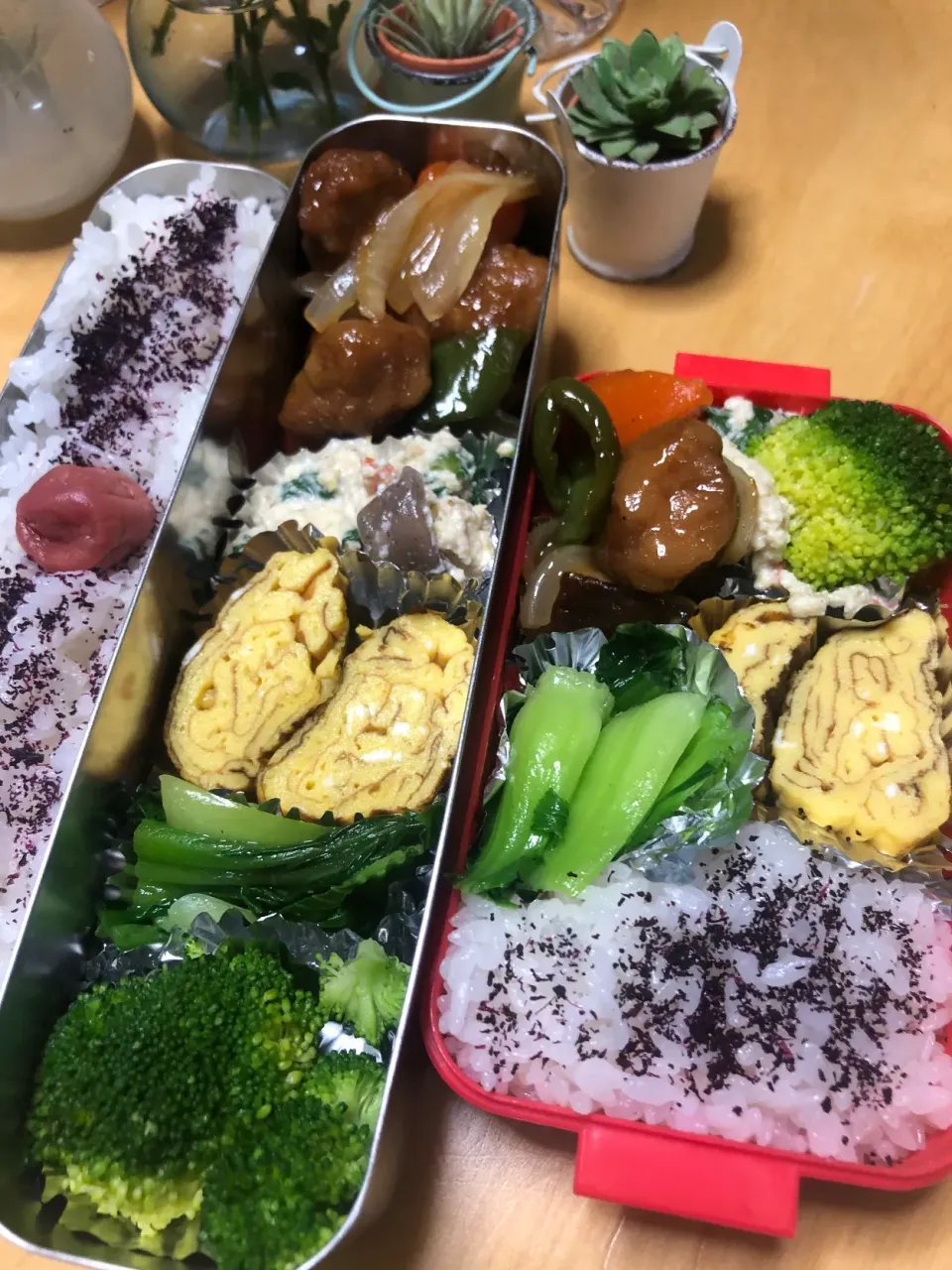 酢豚　卵焼き　青梗菜の和物　白和え　ブロッコリー🥦 弁当|Kumiko Kimuraさん