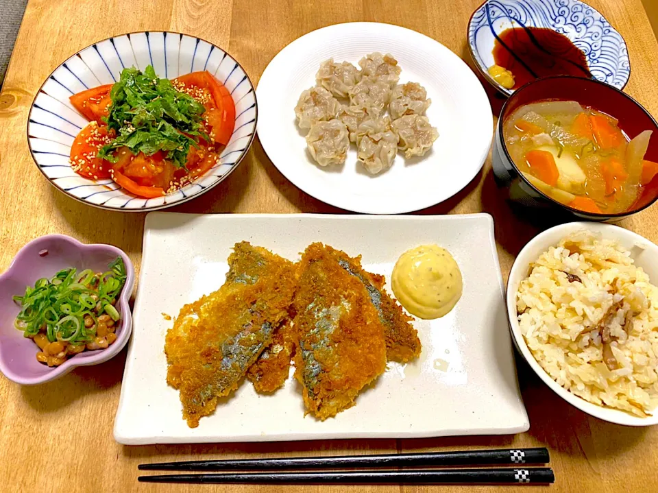 真イワシ揚げ🐟定食|かおちゃんさん