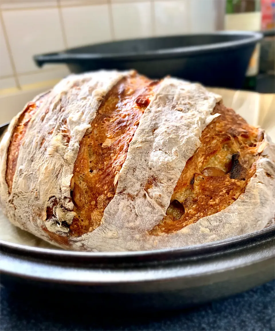 Sourdough Cardamom Bread with Dried Persimmon,Lemon Peel,Pumpkin Seed and Sesame|gonbenさん