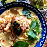 白いカレーうどん🤗
