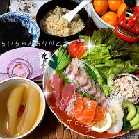 お正月の手巻き寿司キラキラわさびーズ💓