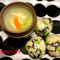 水餃子のかき玉中華スープ&おにぎりBENTO🍱