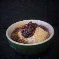 佐野未起の料理 鏡開き本番！ぜんざいきなこがけ😋