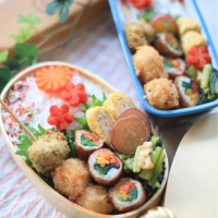 彩り野菜の肉巻き弁当