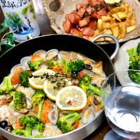 石川産の鱈でアクアパッツァ🥂