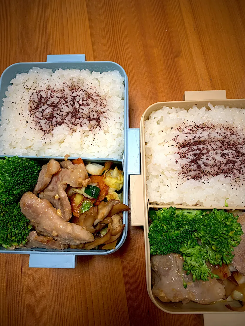 金曜弁当　野菜はバター醤油炒めで。|Mzkさん