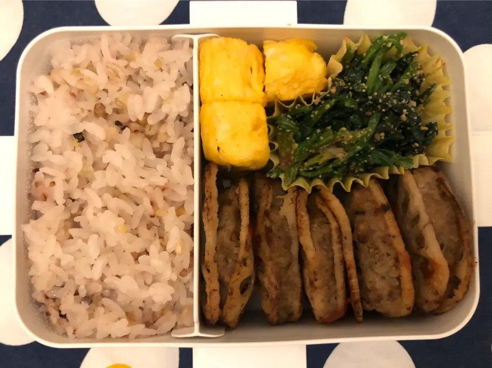 Snapdishの料理写真:蓮根の挟み焼き弁当|freeさん