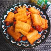 食パンで簡単ウマっ♪おつまみにも◎ウインナーロール揚げパン