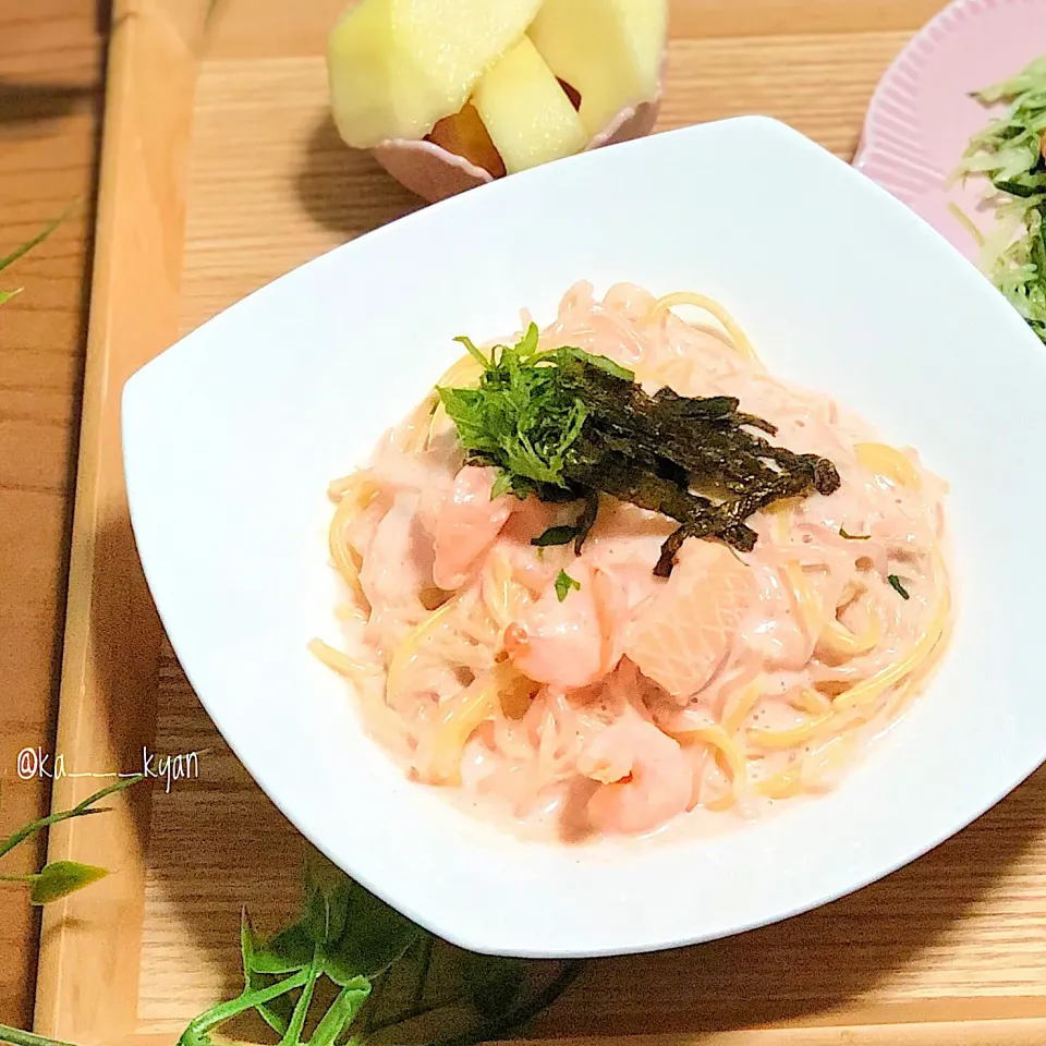 Snapdishの料理写真:たらこクリームパスタ🍝🤤|かなこ🌼さん