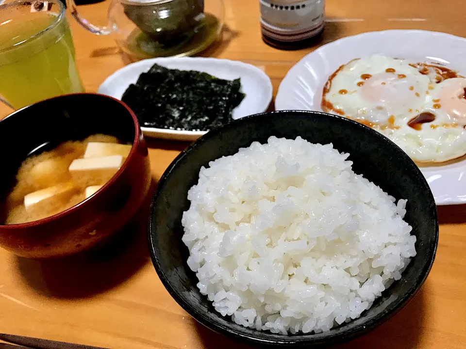 朝ご飯みたいな昼ご飯😁🍚🍵|ジイジさん