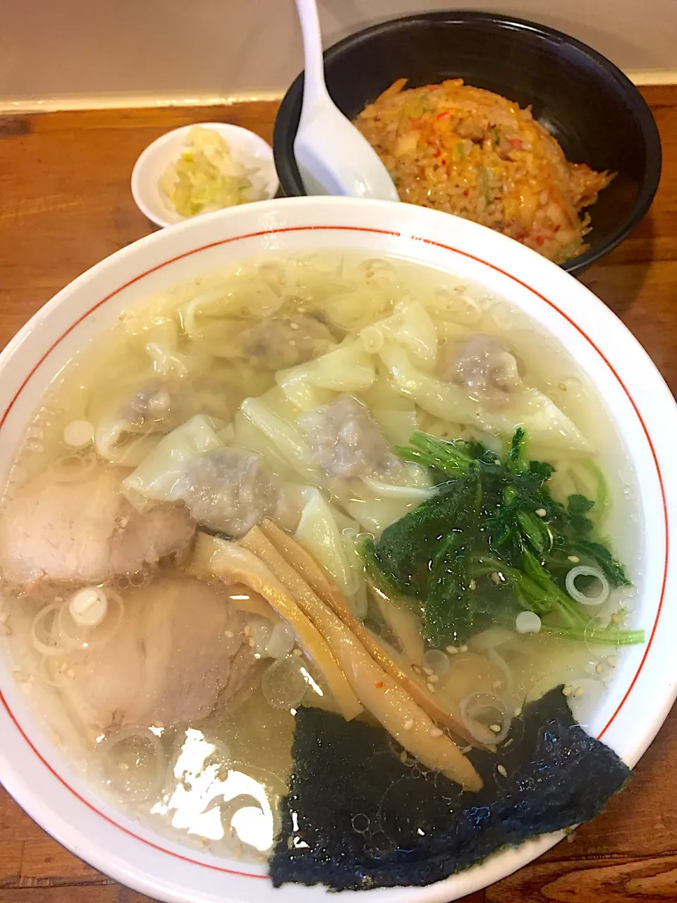 わんたん麺+キムチチャーハン@佐野ラーメン たかの（南浦和）|Kazuya Miyukiさん