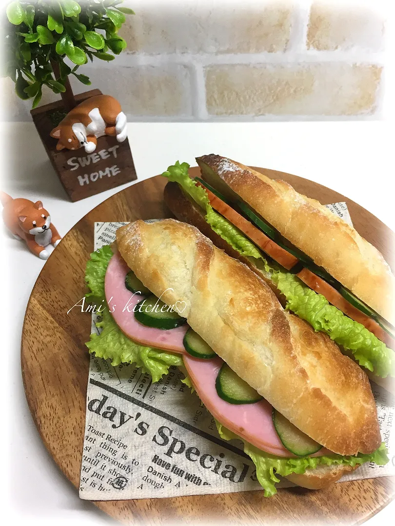 あみさんの料理 ソフトフランスでバゲットクープの練習😆🥖|あみさん