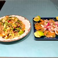 ヤムウンセンwithソースプリック・サーモンカルパッチョ