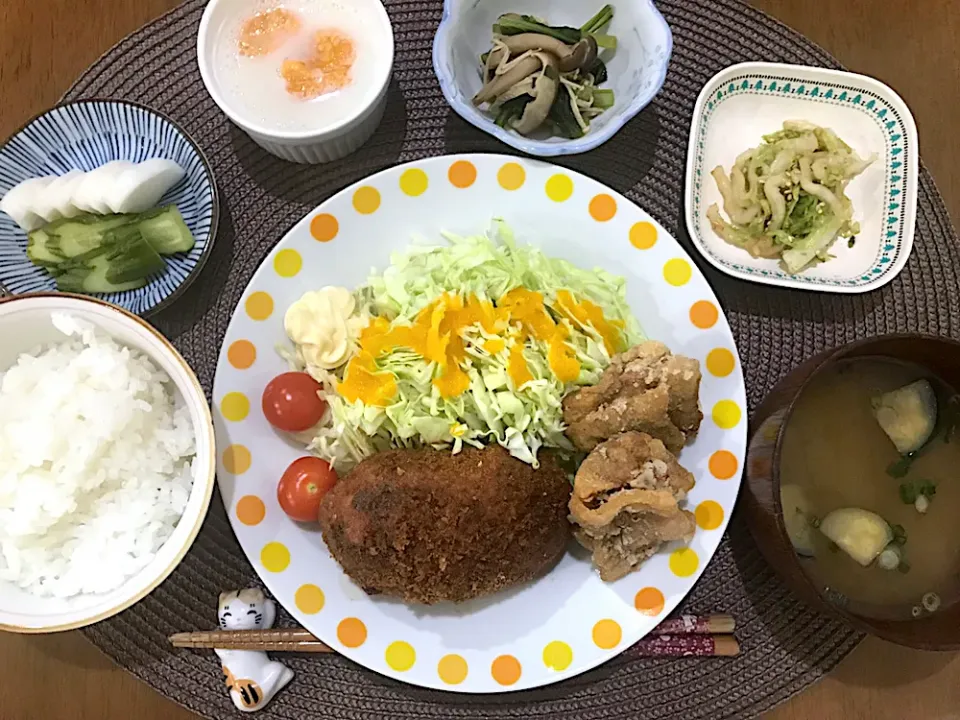 メンチカツ定食|ゆうかさんさん