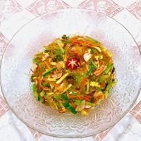 1月18日晩ご飯『春雨中華サラダ』