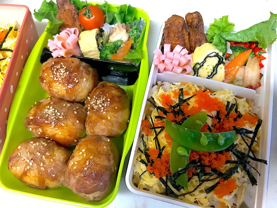 肉巻き&ちらし寿司弁当|ピンキーさん