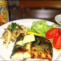 さごし(さわらの子🐟)のムニエル
  キノコのソテー🍄
  大根と厚揚げの炊いたん✴️