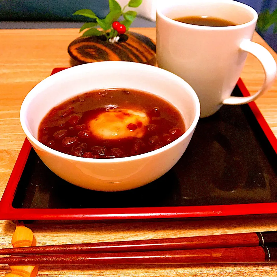 緑茶や抹茶ではなく☕️コーヒーで‼️         なので This is Zenzai  (ぜんざい)|Sの食卓さん