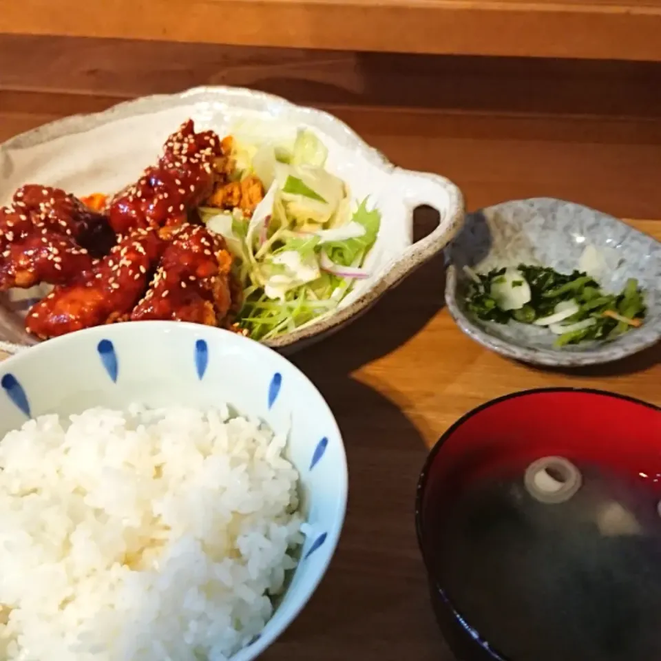 ヤンニョムチキン定食！|ユミさん