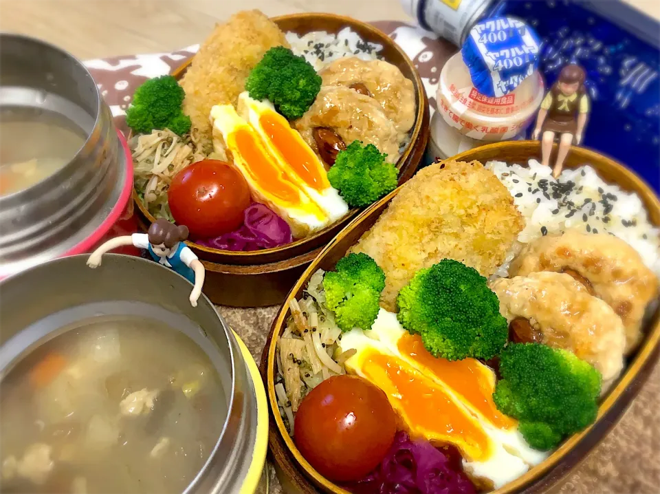 Snapdishの料理写真:今日の夫婦弁⁽⁽ ◟(灬 ˊωˋ 灬)◞ ⁾⁾💕|桃実さん