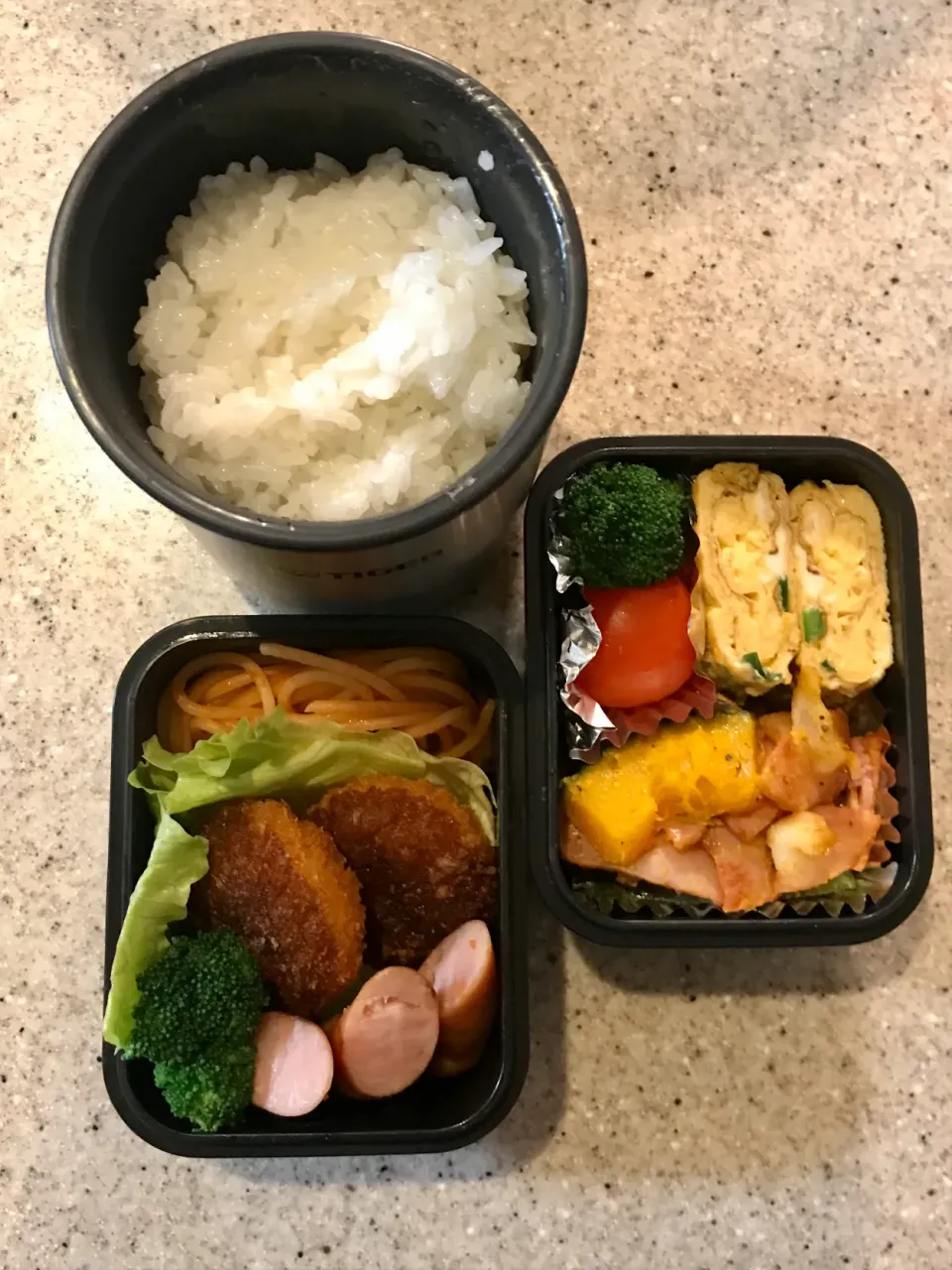 かぼちゃとベーコンのカレー炒め弁当🍱|ちっくんさん