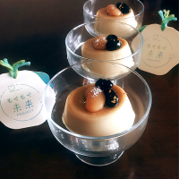 ナナさんの料理 豆乳ほうじ茶プリン　白花いんげんと黒豆の豆づくしで　#豆乳ほうじ茶プリン