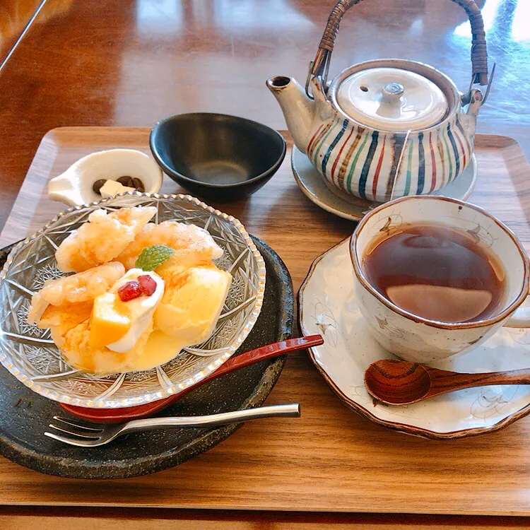 揚げりんごのバニラアイス添え🍎|ちゃみこさん