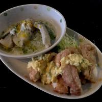 蒸し鱈あんかけ柚子風味×チキン南蛮タルタル