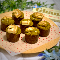 ホワイトチョコと抹茶のマフィン♡