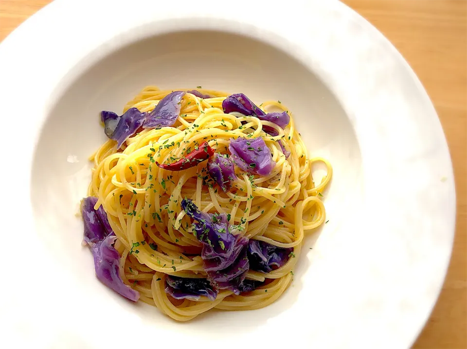 紫キャベツのアーリオオーリオ|あすこのさん