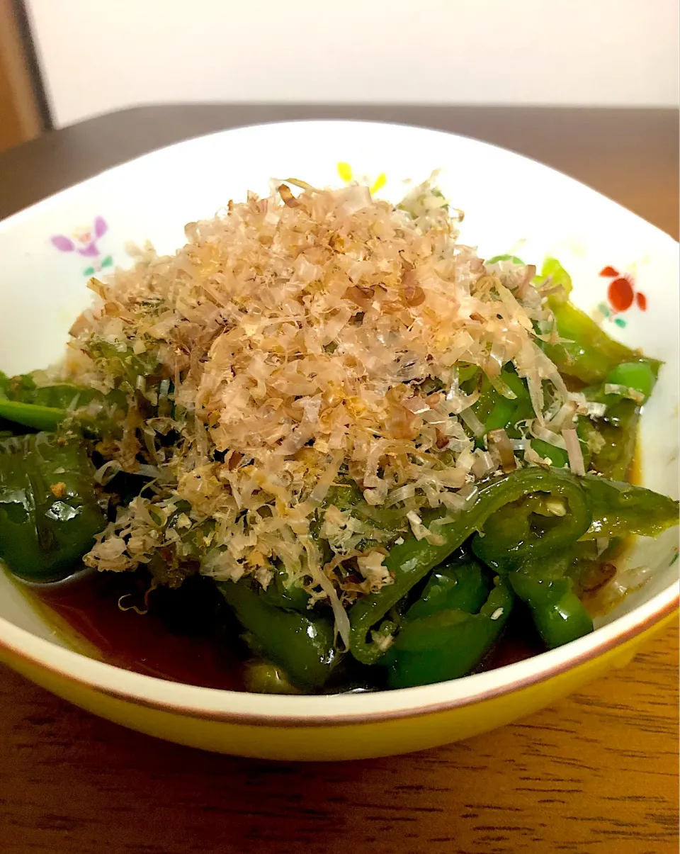 タモリさんのレシピでピーマンの煮浸し|みっちんさん