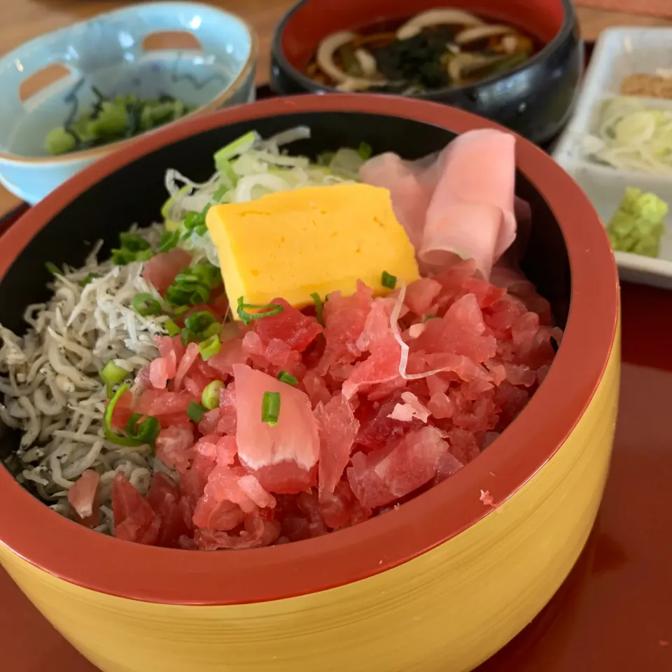 ゴルフ飯　鮪しらす丼|寺尾真次さん