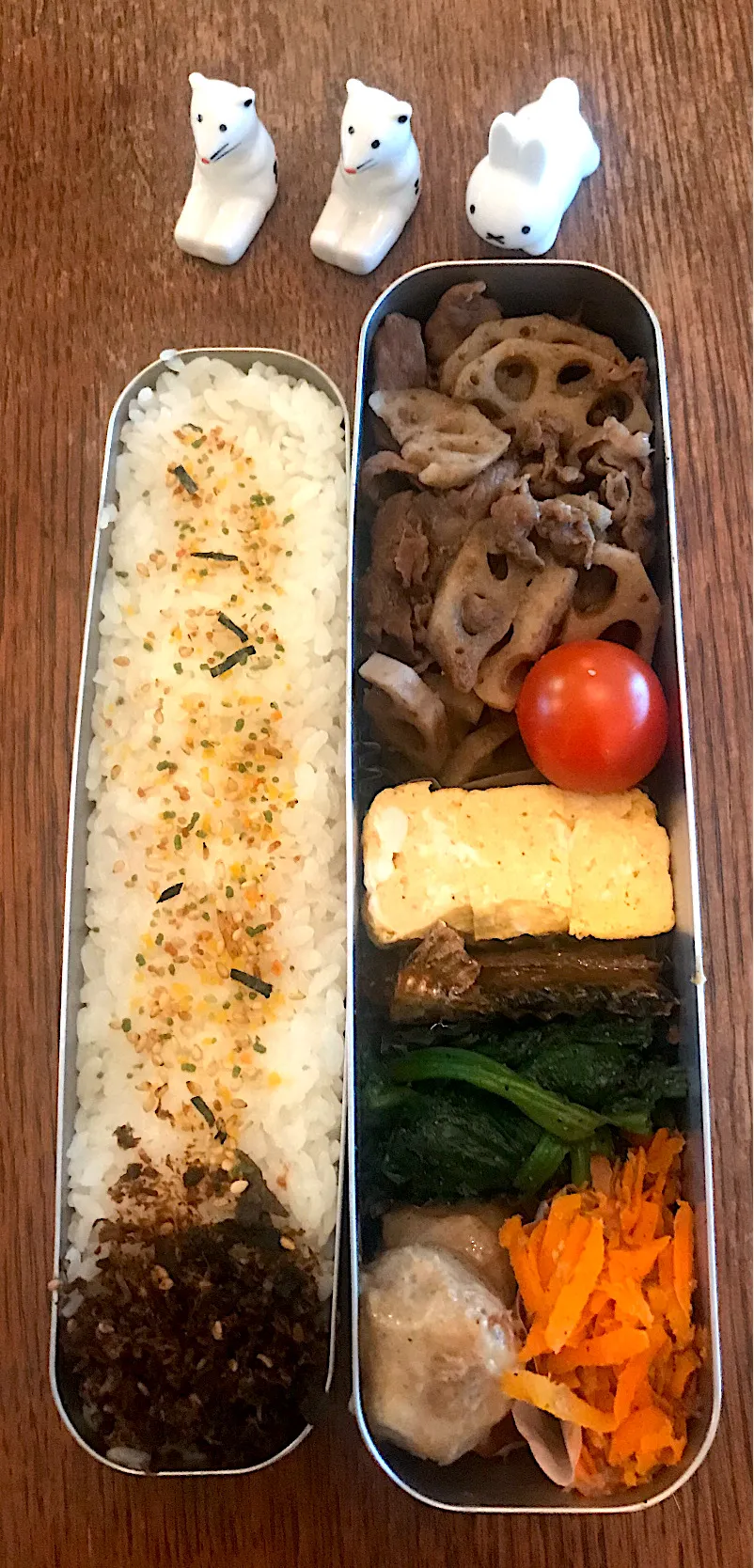 ランチ #お弁当記録  #サーモス  #お弁当 #牛肉蓮根炒め|小松菜さん