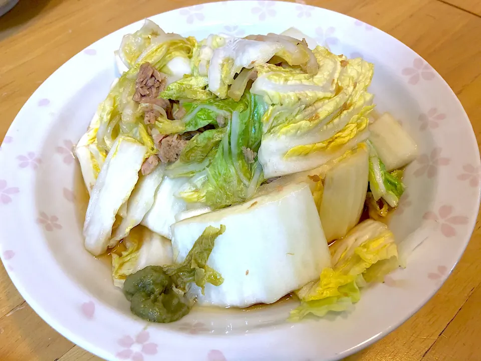 村上祥子さんの白菜とツナの蒸し煮|こぐまさん