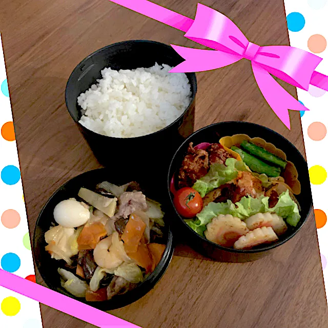 Snapdishの料理写真:お弁当〜中華餡かけ丼〜|ryosanさん