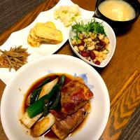 肉巻き豆腐と大寒卵のだし巻きの晩ごはん