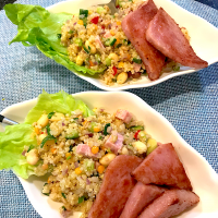 ニノ岡ハムとコストコキヌアサラダで朝ごはん