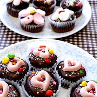 #Valentineday #友チョコ　#chocolatemuffin #マシュマロ　#可愛く飾って