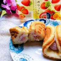 ふわふわ苺ワッフル( ˘ ³˘)♥うま〜ぃ🤩