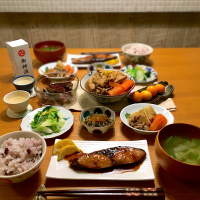 ブリ照りの晩ごはん