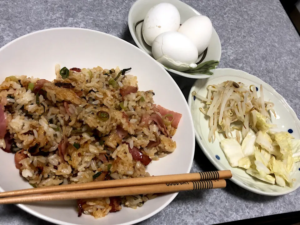 ネギの焦がし醤油ベーコンチャーハン|Ryoheiさん