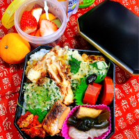 #菜花の天婦羅　#お父さん弁当　#和食弁当