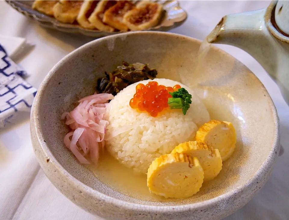 焼き生麩と鶏だし茶漬け|@chieko_tanabe_さん