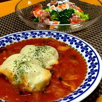 チーズ乗せロールキャベツ